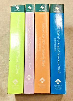 Stedman s Medical Words Books Lot of 4 OB-GYN Pediatric Ortho Rehab Equipment