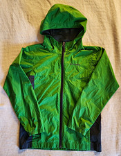 Columbia Hooded Full Zip Windbreaker Jacket Nylon Shell Size 10/12 M