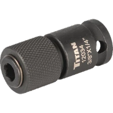 Titan Tools 12034 3/8" Sq. Dr. to 1/4" Hex Dr. Quick Change Impact Adapter