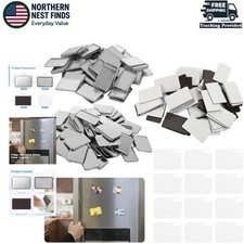 Create Stunning Fridge Magnets: 100PCS Rectangular Button Parts Set - Easy Setup