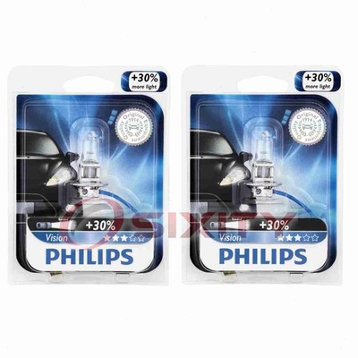 2 pc Philips Front Fog Light Bulbs for Land Rover Discovery Freelander pl