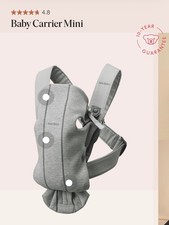 BabyBjorn Baby Carrier Mini Light Gray Soft Adjustable Support Hands-Free