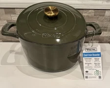 Viking, 5-Quart Enameled Cast Iron Roaster Dutch Oven Round