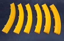 6 Vintage 1965 AURORA Model Motoring 7" Yellow Curve HO Slot Car Track