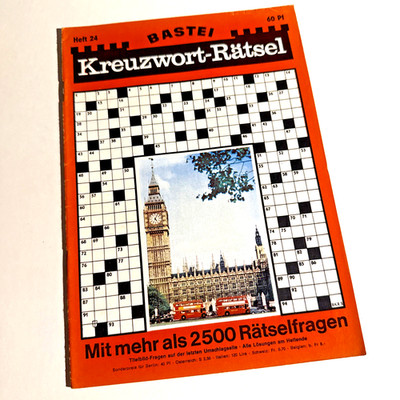 Bastei Kreuzwort-Rätsel Heft 24 unbenutzt über 2500 Fragen 1964 - 0,60 DM SELTEN