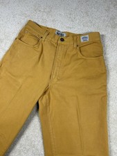 Vintage Versace Jeans Couture Ittierre Gold Yellow Denim Size 30x33 Italy Made