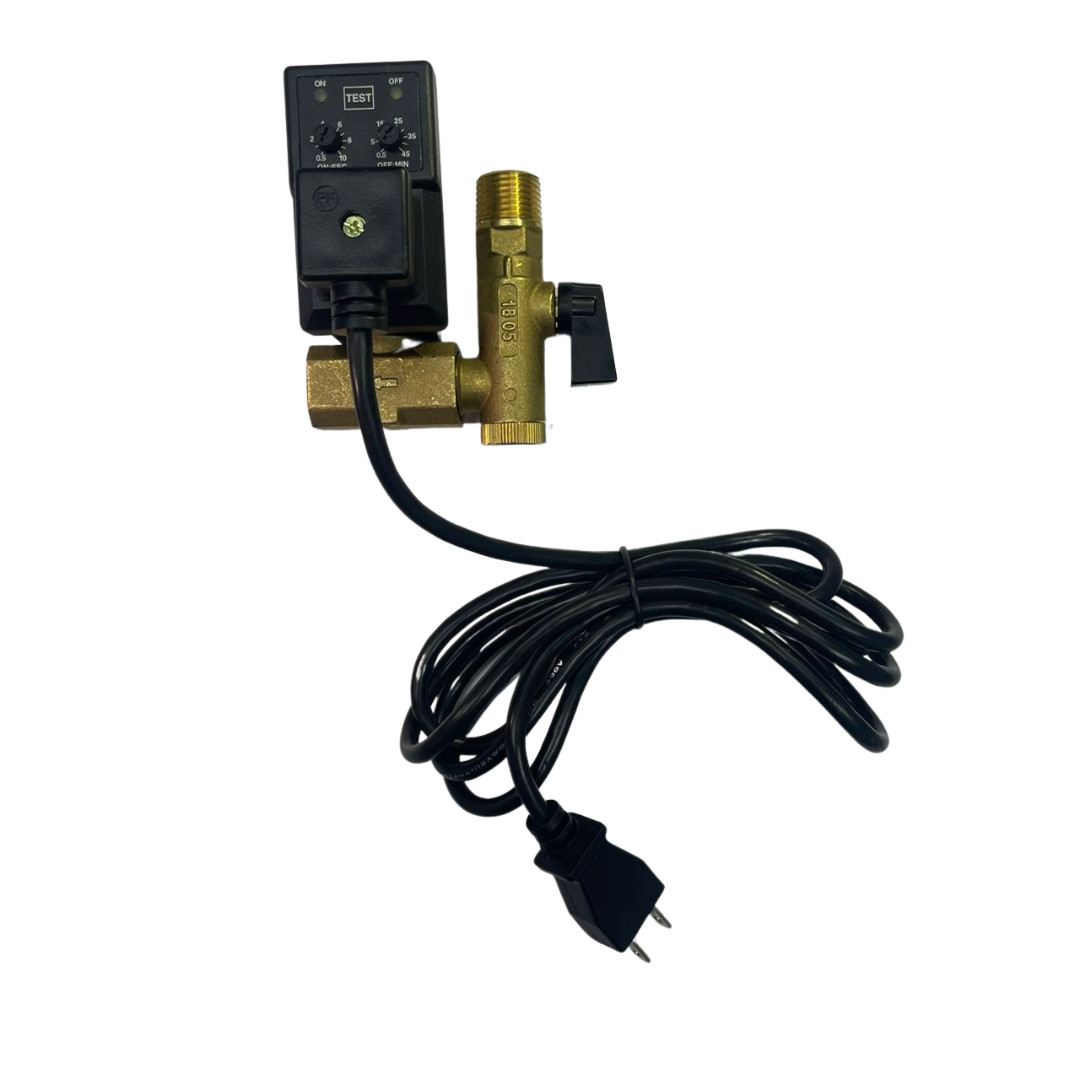 Solenoid Drain Valve Keltec Technolab - 1/2" Thread - 6 ft cord - 115 Volts