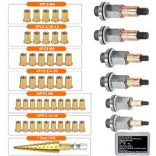 Hand Rivet Nut Tool M6 Nutsert 6Pcs Mandrels & 42Pcs Nuts M8 Riveter Nutsert ...