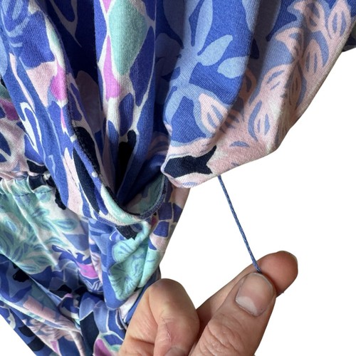 Tuta LILLY PULITZER Maliah cravatta in vita in blu iris Giraffic Park taglia small - Foto 9 di 13