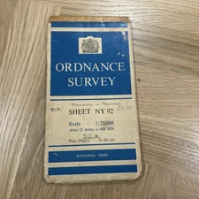 MIDDLETON IN TEESDALE Ordnance Survey CLOTH Sh  NY92 1:25,000 1961 National Grid