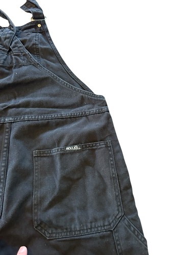 Rollas Women’s Overalls Size M Black Trade Work Pockets Relaxed Fit City Casual - Picture 6 of 7