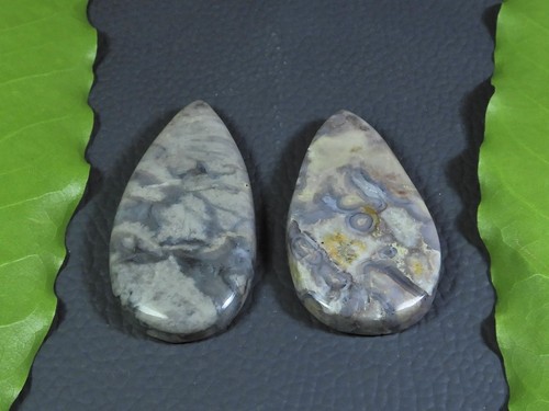 113Cts. Natural Coffee Bean Jasper Pear Cabochon Loose Gemstone 2 Pcs Lot O426