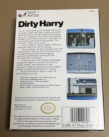 DIRTY HARRY Game cartridge complete with Box, Manual Nintendo NES