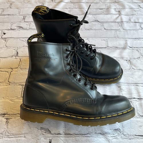 Dr. Martens Boots Mens Blue Doc Size EU 45 US 11 EUC 8 Holes Docs Combat Boots