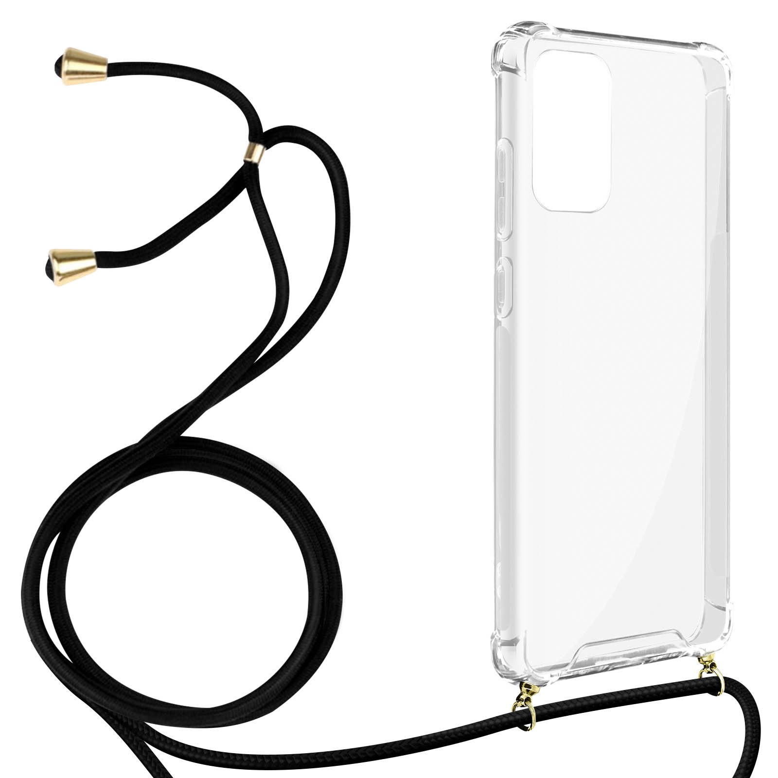 Coque Galaxy A32 5G transparent avec cordon nylon Akashi
