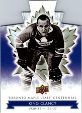2017 Upper Deck Toronto Maple Leafs Centennial Blue Die-Cut King Clancy #20