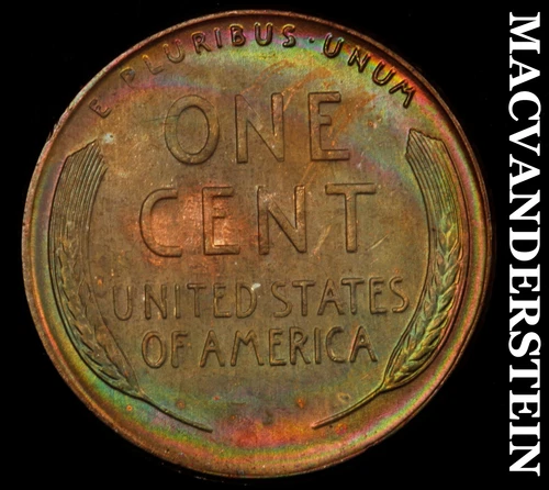 1950-D Lincoln Wheat Cent- Color- Choice Gem Brilliant Uncirculated #J1790