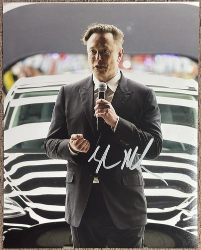 Foto firmada por Elon Musk, 8x10 con certificado de autenticidad, Tesla - Imagen 1 de 3