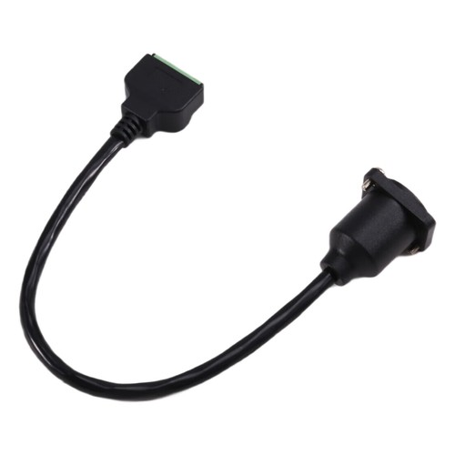 D Type 8P8C RJ45 Ethernet Cable with Female Panel Mount to Spring Terminal J5H8