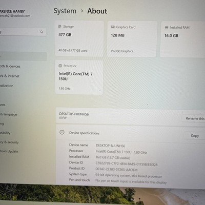 Lenovo IdeaPad Slim 5i 16IRU9 16'' Core 7 150U 1.8GHz 16GB RAM 512GB SSD