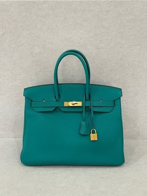 Hermes Birkin 35 Vert Veronese 6H Green Togo Gold Hardware GHW Handbag Bag