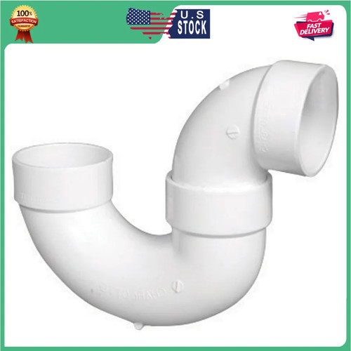 Charlotte Pipe 4 in PVC Schedule 40 P-Trap Hub x Hub Plumbing Fitting