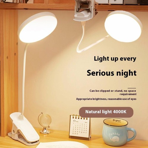 Led Table Lamp USB Rechargeable Night Light With Folding Clamp Eye Protection - Zdjęcie 2 z 15
