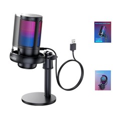 Cardioid Gaming Microphone with RGB Lights - Perfect for Streaming Podcasts