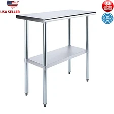 18 x 36 In Heavy Duty Stainless Steel Work Table NSF Kitchen Prep Utility Desk