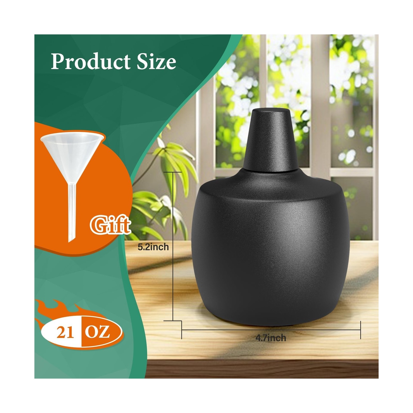 6-Pack Citronella Tabletop Torches, MQKIWAO 21 oz Table Top Torches for Outdo...