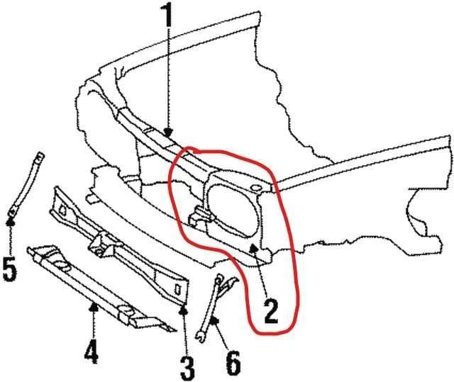 77-85 Mercedes W123 300DFaro Delantero Izquierdo Soporte de Rigidez 1236200572 NUEVO Foto 2 de 4