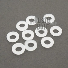 M3 - Flat Washers, Nylon, White - M3 x 6mm x 1mm