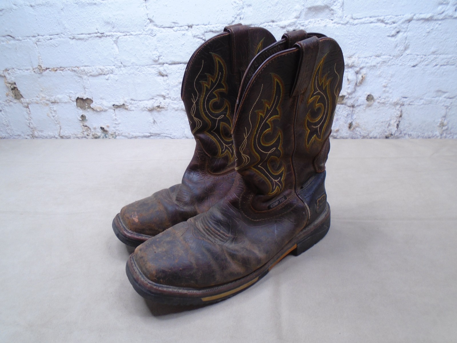 S Barnwood Leather Work Boots Hybred Waterproof Comp Toe Size 11 5ee