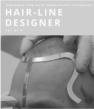 Professional Hairline Marking Kit 4 Stainless Steel Tools for Transplants