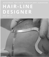 Professional Hairline Marking Kit – 4 Stainless Steel Tools for Transplants