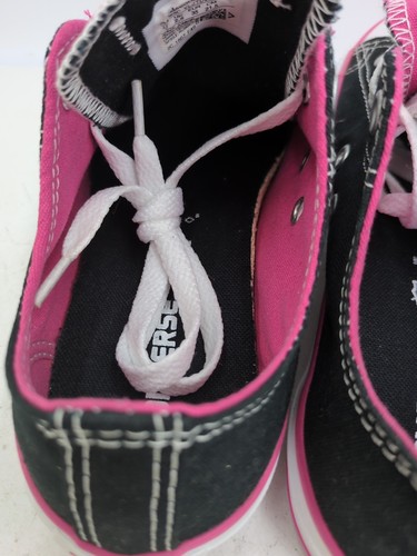 Converse Kids Chuck Taylor Double Tongue Oxford Low Top Sneakers Black Pink Sz 3 - Picture 8 of 13