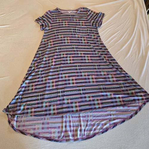 Luluaroe Dress Women’s Size Small Basket Weave Pocket Polyester Spandex Stretch - Picture 1 of 9
