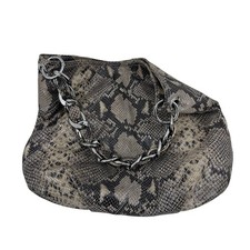 MICHAEL KORS Purse Snakeskin Hobo Bag with Chunky Chain Handles Shoulder Bag