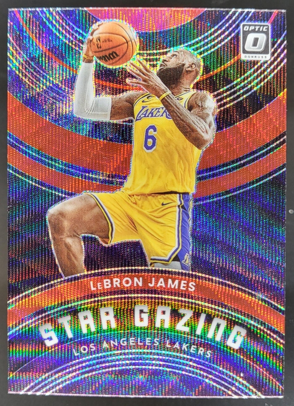 2022-23 Panini Donruss Optic LeBron James Star Gazing Red Wave Lakers NH6