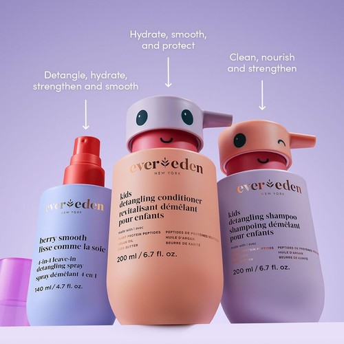 Evereden Happy Hair Duo for Kids Vegan Shampoo and Conditioner Set with - Picture 9 of 9