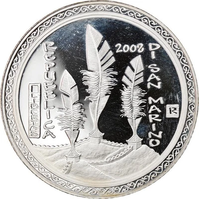 San Marino, 5 Euro, Jeux d'été de Pékin, 2008, Rome, BE, FDC, Argent, KM:513 - Photo 1/2