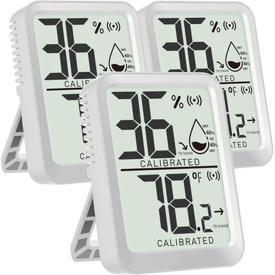 3 Pack Room Thermometer Indoor Hygrometer for Home, Digital Sensor Mini Humidity