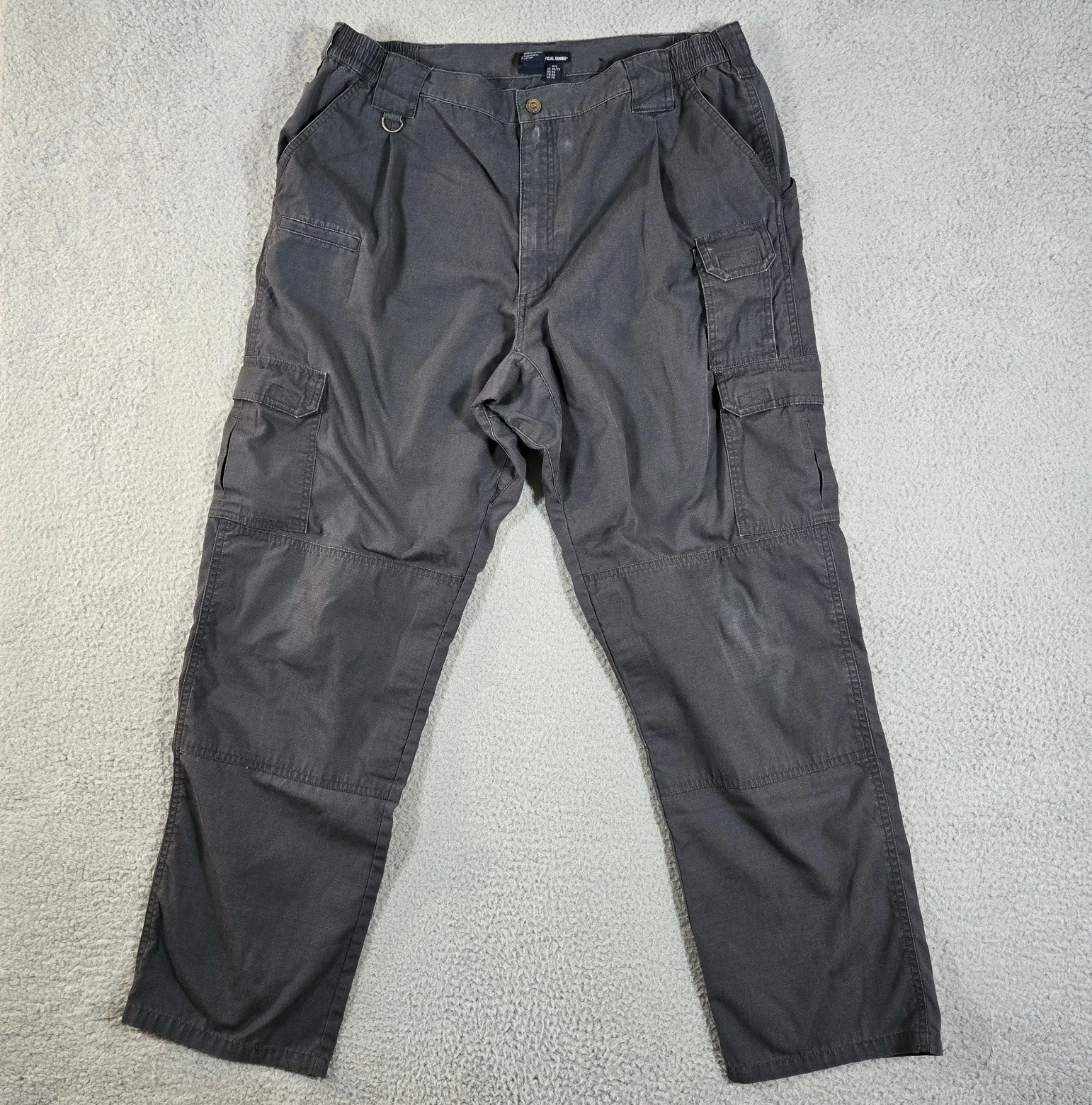 5.11 Tactical Pants Men 40 37x32 Gray Taclite Pro Ripstop Cargo Elastic Waist