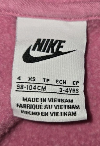 Nike Full Zip Pink Hoodie Girls Size 4 3/4 Yrs - Picture 5 of 7