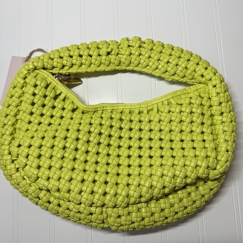 Sincerely Jules Shoulder Handbag Bright Lime Green Apple Gold Zipper Purse NWT - Picture 3 of 4