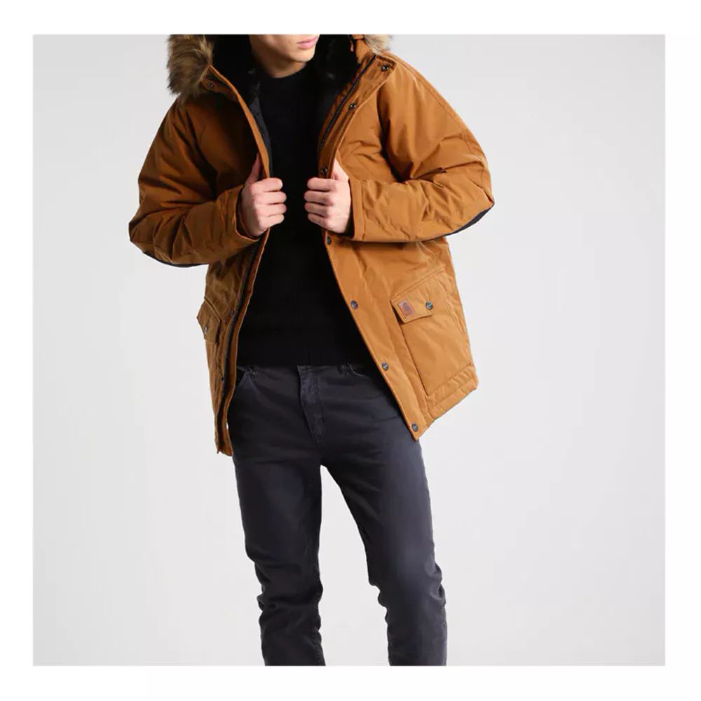 Jacket Parka Man Carhartt Wip Trapper Parka Cordura Hamilton Brown
