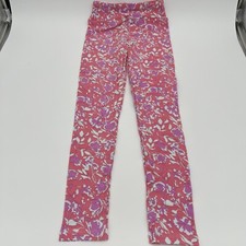 LuLaRoe Tween Leggins Girls Floral Pink, Purple and White