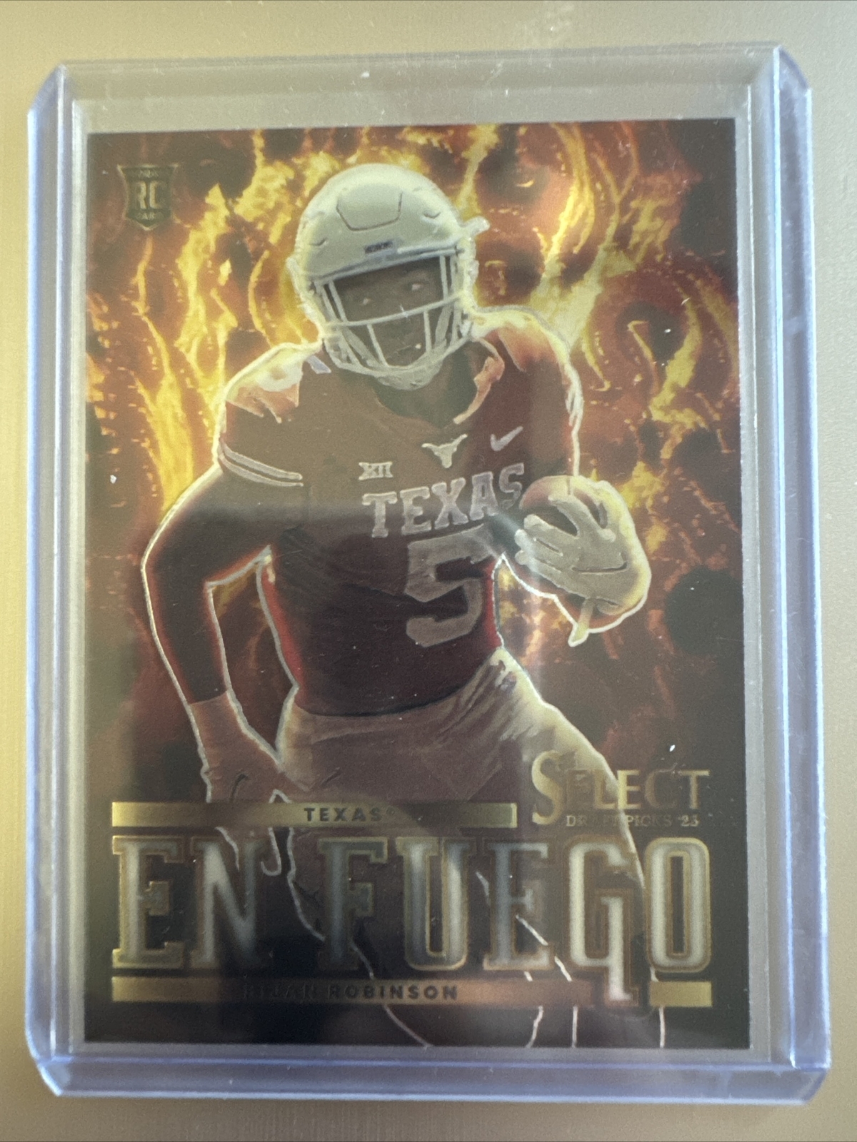 2023 Select Draft Picks Bijan Robinson En Fuego Silver #EF-BR RC Texas - 0085🔥
