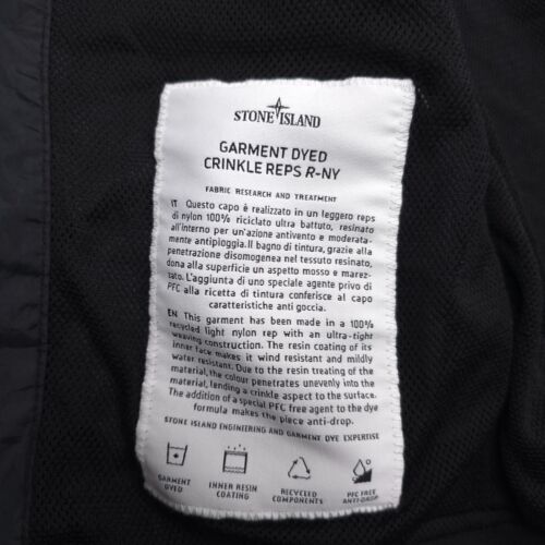 $ 768 Stone Island schwarz Garment Dyed Crinkle Reps R-NY Jacke Herren Größe Small - Bild 14 von 17