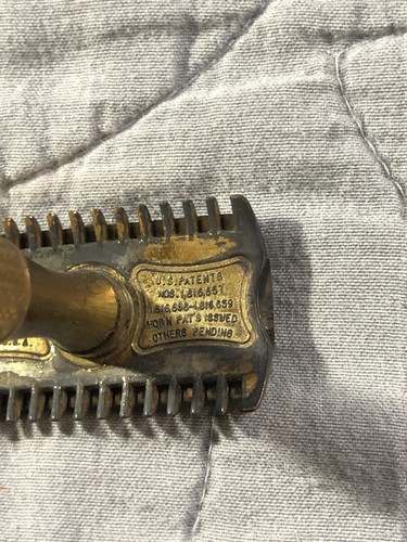 Navaja de seguridad vintage Segal de doble filo con navaja y caja original - Imagen 6 de 9